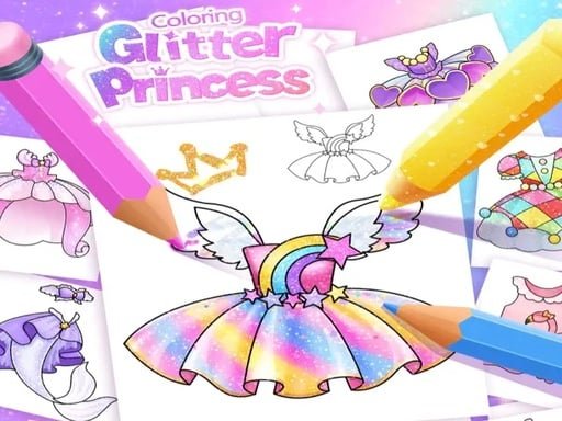 princess-coloring-glitter-for-girl